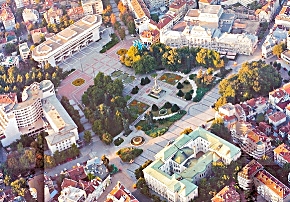 Aerial view of Freedom Square